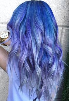 Blue Violet Hair, Blue And Purple Hair, Unicorn Hair Color, Violet Hair, Boring Hair, Bright Hair, Unicorn Hair, Pastel Hair, Dye My Hair