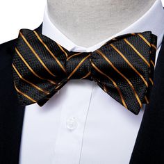 |​ FREE RETURNS | 30-DAY MONEY-BACK GUARANTEE | 100% SECURE CHECKOUT The design was created to impress with many suit colors! 100% Silk Handmade Includes: Bow Tie, Pocket Square and Cufflinks Self-Tie Warm iron if needed Suit Colors, Mens Bowtie, Pocket Square Size, Bow Tie Set, Cufflink Set, Stripe Silk, Mens Bow Ties, Bow Set, Tie Set