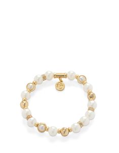 8mm Stretch Bracelet from Spartina 449 Lowcountry Style, Spartina 449, Better Together, Beaded Stretch Bracelet, Crystal Gems, Matte Gold, Metal Beads, Stretch Bracelet, Luxury Handbags