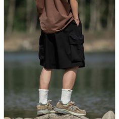 Summer Casual Elastic Waist Cargo Shorts Fabric: 100%polyester Size: M, L, XL, 2XL, 3XL Multiple Color Selections: Black, Khaki, Coffee  Season: Summer Dance Pants Hip Hop, Dance Pants, Shorts Sweatpants, Tactical Pants, Hip Hop Streetwear, Solid Color Shirt, Outdoor Jacket, Pullover Shirt, Multiple Color