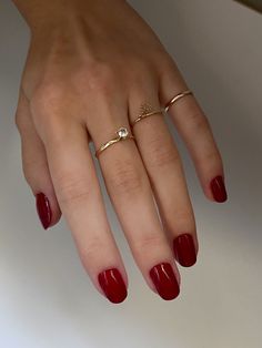 #nailart #naturalnails #rednails #nailsofinstagram #aestheticnails #unhasnaturais #unhasvermelhas Red Nails, Nail Art, Outfit Inspo, Red, Art, Nail Arts