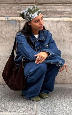 #fashion #outfits #style Double Denim, Looks Street Style, Mode Inspo, Looks Style, Mode Inspiration, Denim Outfit, Fashion Killa, Outfits Casuales, Vintage Stil