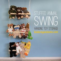 stuffed animal swing hanging toy storage with instructions