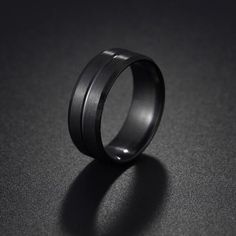 New! Men's Simple Minimalist Solid Black Stainless Steel Band. Size 9. Gender: Men Color: Black Material: Stainless Steel Quantity: 1 Piece Style: Fashionable Traditional Weddings, Embellished Fashion, Metal Cuff Bracelet, Single Ring, Ring Ideas, Mens Leather Bracelet, Mens Accessories Jewelry, Yellow Gold Chain