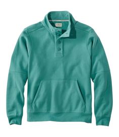 A classic pullover that's every bit as soft and comfortable as a sweatshirt should be, in a brushed cotton blend that feels super cozy yet not too heavy. Traditional Fit: Relaxed through the chest, sleeve and waist. In a supersoft blend of 60% cotton and 40% polyester - brushed for an exceptional feel. Machine wash and dry. Ribbed trim at cuffs and hem. Kangaroo pocket. Mockneck styling with front button placket. Imported. | Men's L.L.Bean 1912 Sweatshirt, Button-Mock, Polyester Blend Cotton Casual Fleece Top With Ribbed Collar, Casual Cotton Hoodie With Button Closure, Cozy Cotton Tops With Buttons, Casual Buttoned Sweatshirt For Fall, Casual Sweatshirt With Buttons For Fall, Casual Long Sleeve Sweatshirt With Brushed Fabric, Casual Button Closure Sweatshirt For Fall, Casual Crew Neck Sweatshirt With Buttons, Casual Winter Sweatshirt With Button Closure