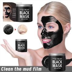 Black Sea Mud Peeling Blackhead Mask Cleans Pores Acne Nose Mask 200g About this product Lift, Hydrate, Firm Skin: Our face mask is a luxurious facial that deserves a place in your routine. Made with premium ingredients, it helps lift, hydrate, and firm skin, promoting a radiant complexion. This product is perfect for women who want to reduce the appearance of wrinkles, fine lines, and acne Black Sea Mud Mask Upgraded : Our face mask uses a known for retaining moisture and improving skin tone, e Diy Charcoal Face Mask, Mask Blackheads, Deep Clean Face, Charcoal Face Mask Diy, Diy Charcoal, Diy Charcoal Mask, Blackhead Remover Mask, Black Peel Off Mask, Tumeric Face