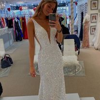 Wonder Girl on Storenvy White Iridescent Prom Dress, Iridescent Prom Dress, Gown For Women, Sequin Evening Dresses, Sequin Prom Dresses, Order Confirmation, Girl Things, Mermaid Evening Dresses, Dress Gown