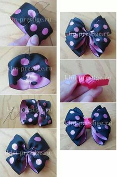 how to make a polka dot bow