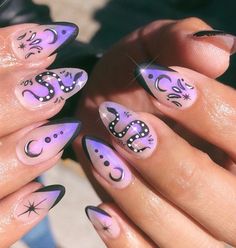 Metallic Nail Designs, Nail Polish Art Designs, Metallic Nail, Eye Nail Art, Hippie Nails, Punk Nails, Goth Nails, Nail Polish Art