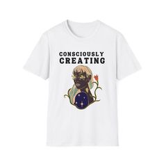 Consciously Creating Unisex Softstyle T-Shirt, Inspirational T-Shirt, Boho T-Shirt, Hippie T-Shirt, Artist T-Shirt, Top Selling T-Shirt Self Healing Journey, Hippie T Shirt, Conscious Clothing, Hippie T Shirts, Self Healing, Healing Journey, Top Selling, Soft Style, New Age