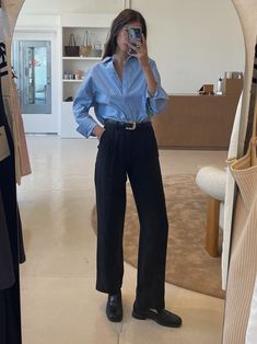 These high waist trousers are tailored with pleats and a straight-wide leg, crafted from a lightweight linen fabric for a comfortable and timeless fit. Perfect for any occasion, these pants offer a polished look without sacrificing comfort. Wear with a tee for casual days or a halter top for warm summer nights. Unlined. Fit + Measurements - XS: Waist 27 Rise 12 Hip 46 - Small: Waist 28 Rise 12 Hip 48 - Medium: Waist 30 Rise 12.5 Hip 50 - Large: Waist 34 Rise 13 Hip 52 - Inseam: 31 - Keilah is 5' Short Sleeve Sweater Outfit, Tailored Pants Outfit, Trousers Outfit Casual, Black Trousers Outfit, Summer Chic Outfit, Black Linen Trousers, Black Linen Pants, Work Outfits Women Summer, Leg Pants Outfit