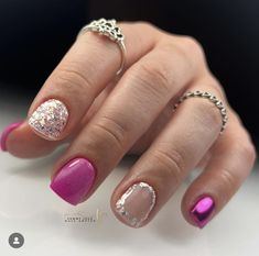 Raspberry Nails, Rosa Barbie, Mint Nails, Builder Gel Nails, Gel Toe Nails, Acrylic Toe Nails, Magic Nails, Girly Acrylic Nails