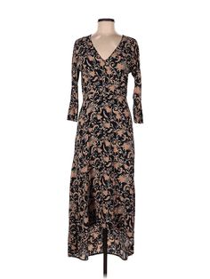 Zero + Maria Cornejo Casual Dress Size: 8 Brown Dresses - used. 95% Silk, 5% Spandex, Wrap, V-Neck, Paisley, Long, 3/4 Sleeve | Zero + Maria Cornejo Casual Dress - Wrap: Brown Paisley Dresses - Used - Size 8 Fall Paisley Print V-neck Maxi Dress, Fitted Paisley Print Patterned Maxi Dress, Fitted V-neck Paisley Print Dress, Fitted V-neck Dress With Paisley Print, Fitted Paisley Print Maxi Dress With V-neck, Fall Paisley Print Maxi Dress With V-neck, Fitted Long Sleeve Paisley Print Maxi Dress, Fitted V-neck Patterned Midi Dress, Fitted Long Sleeve Midi Dress With Paisley Print