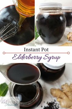 instant pot elderberry syrup recipe with ingredients