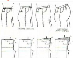 an image of men's pants with measurements for each side and the bottom section