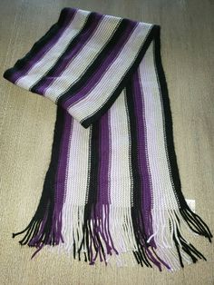 This is a womens 66 inch long scarf, plus the length of the fringes. the width across is 10 inches. There is a sparkle in the silver/gray knit. no damages! All of our items are from a smoke free home. we do our best to describe them as we see them. if for any reason you are not pleased with an item, please let us know. we do NOT refund s/h fees for any reason, as we cannot get it back from the post office. We ship monday thru friday, within 24 hours of rec'g payment. if you do not get your packa Purple Sparkle, White Scarves, Grey Scarf, Knitting Ideas, Long Scarf, Crochet Scarves, Winter Knits, Knit Scarf, Crochet Ideas