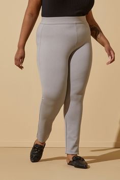 Introducing the reMix collection from Ashley Stewart- an eclectic range of separates you can mix and match to upgrade your work wardrobe! As a woman on the go, you need closet staples that work from 9 to 5 and after hours. Our Power Ponte leggings are designed for a Flawless Fit with pull-on styling in a comfortable stretch fabric. High Waist Pants Plus Size, Legging Plus Size, Pants For Work, Leggings Plus Size, Plus Size Work, Ponte Leggings, Pants Plus Size, 9 To 5, Closet Staples