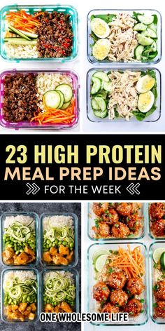 25 high protein meal prep ideas for the week