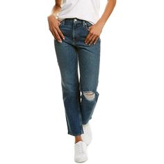 Brand New With Tag A Hint Of Destruction Brings Easy, Lived-In Style To Faded High-Rise Jeans Cut From Premium Stretch Denim Perfect For Laid-Back Weekends. 28" Inseam; 16 1/2" Leg Opening; 11 1/4" Front Rise (Size 27) Zip Fly With Button Closure 98% Cotton, 2% Elastane Machine Wash, Tumble Dry Top Rated Seller Fast Shipping Smoke Free Reasonable Offers Considered : Gift Athletic Holiday Luxury Ladies Woman’s Wear Summer Fall Spring Winter All Season Jersey Tops Day Going Out Shirts White Blogge White Skinnies, Sassy Dress, Jersey Tops, Going Out Shirts, Cropped Wide Leg Jeans, Straight Crop Jeans, Slim Straight Jeans, Hudson Jeans, At Last