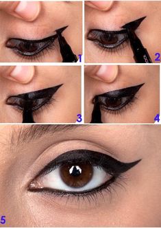 Latest Makeup Tips Eyes 5 Make Up Mata, Winged Eyeliner Tutorial, Eyeshadow Tips, Eyeliner Tips, Makeup Tip, Makeup 101, Smink Inspiration, Makijaż Smokey Eye, How To Apply Eyeliner