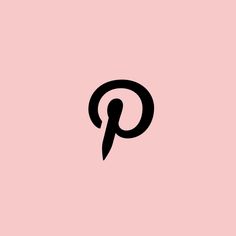 the letter p is made up of black letters on a pink background, with an arrow pointing