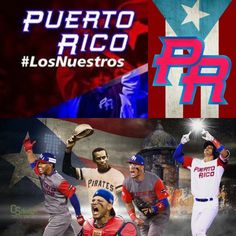 the puerto rican baseball team is celebrating their victory over the us and mexico in this collage