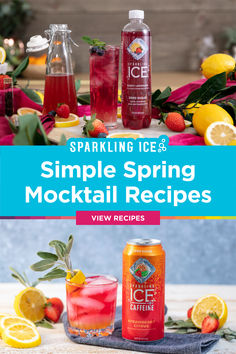 the cover of sparkling ice's simple spring cocktail recipe