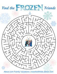 a frozen movie poster with an image of two people in the middle of a maze