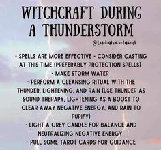 Thunderstorm Witchcraft, Thunderstorm Magic, Witchcraft Art Drawing, Weather Magick, Witch Tips, Spells For Beginners, Wiccan Magic, Witch Spirituality, Magic Spell Book