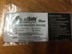 dressing to stop bleeding Bleedsolv Medical Device, How To Apply