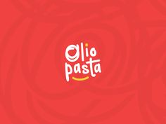 the logo for an italian restaurant called olio pasta, which has been designed to look like