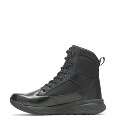 OpSpeed Tall Boot, Black Leather Waterproof Wear-resistant Boots For Streetwear, Fade-resistant Synthetic Boots For Streetwear, Sporty Lace-up Fade-resistant Boots, Sporty Fade-resistant Lace-up Boots, Sports High-top Boots With Reinforced Toe, Durable High-top Functional Combat Boots, Durable High-top Combat Boots, Fade-resistant High-top Synthetic Boots, Durable Combat Sports Boots