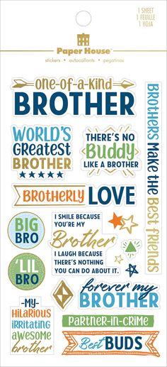 the paper house stickers for brother