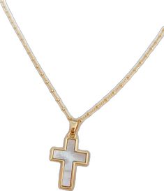 White Cross Necklace With Clavicle Chain, White Cross Pendant Necklace With Clavicle Chain, Gold Necklaces With Pearl Chain And Cross Pendant, Gold Necklace With Pearl Chain And Cross Pendant, Gold Cross Necklace With Pearl Pendant, Gold Cross Necklace With Pearl Chain, Gift Pearl Chain Cross Pendant Necklace, Pearl Chain Cross Pendant Necklace Gift, White Cross Necklace With Pearl Pendant