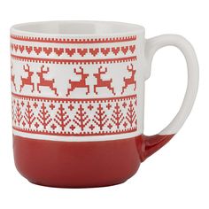 10 Strawberry Street Embossed Reindeer Mug 4-Pack Spruce up your holiday home décor with these friendly and festive mugs.   What You Get       (4) Embossed reindeer mugs 10 Strawberry Street, Christian Art Gifts, Reindeer Sweater, Tabletop Accessories, Ceramic Spoons, Mug Set, Inspirational Bible Verses, Spoon Set, Holiday Home Decor