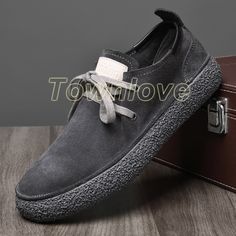 Men Fashion Flat Shoes Lace-Up Oxfords Faux Suede Leather Shoes Vintage New | eBay Mens Non Slip Work Shoes, Brown Casual Shoes, Flat Shoes Men, Casual Shoes Men, Fashion Shoes Flats, Suede Leather Shoes, Men Suede, Leather Oxford Shoes, Lace Up Sneakers