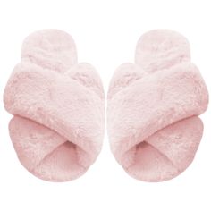 a pair of pink slippers on top of each other