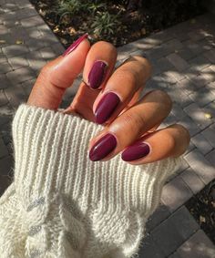 cores outono Cherry Mocha Nails, Mocha Nails, Cranberry Nails, Cherry Mocha, Berry Nails, Plum Nails, Maroon Nails, February Nails, Smink Inspiration