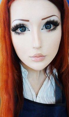 NO PHOTOSHOP, JUST MAKEUP - Ukrainian Teen Morphs into Shockingly Realistic Anime Girl Manga Eyes, Makeup Tutorial Video, Fx Makeup, Living Dolls