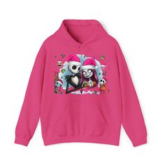 This PoP! Unisex Hooded Sweatshirt is perfect for any fan of 'The Nightmare Before Christmas'! Featuring bright and vivid colors of Jack and Sally, it'll be sure to become your go-to hoodie for the holiday season! Get into the Christmas spirit in style! Ho Ho Ho! Unisex Classic fit Kangaroo pouch pocket 50% cotton and 50% polyester Tear-away label for a scratch-free wearing experience ** CUSTOM ITEM = NON-REFUNDABLE ** Winter Gift Hooded Hoodie, Winter Gift Hooded Sweatshirt, Hooded Winter Sweatshirt Gift, Hooded Winter Hoodie As Gift, Winter Hooded Hoodie As Gift, Bomb Pop, Christmas Pops, Jack And Sally, Kangaroo Pouch