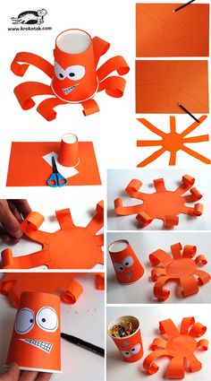 Paper Cup Octopus Paper Cup Crafts, Cup Crafts, Art N Craft, Childrens Crafts, Animal Crafts, Paper Cup, Summer Crafts, Art Activities