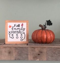 Fall Family Football Sign, Fall Home Decor, Rustic Football Gift, Small Wood Signs, Bog Road Designs Family Football, Bridal Shower Presents, Smallwoods Signs, Uplifting Gifts, Home Decor Rustic, Road Design, Tell Your Story, Golden Oak