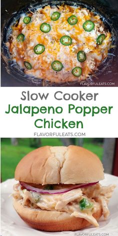 slow cooker jalapeno popper chicken is an easy and delicious meal