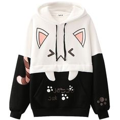 Day by day, step by step. Kawaii Hoodie, Chat Kawaii, Gatto Carino, Cute Cat Face, Cute Hoodie, Cat Hoodie, Style Japonais, Cat Ear, Kawaii Cat