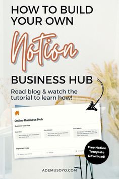 Say goodbye to scattered tools and hello to a streamlined Notion hub for your business. Manage tasks, projects, and goals efficiently. Click now to start building yours!