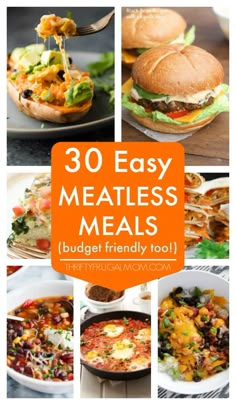 30 easy meatless meals that are budget - friendly and delicious to eat for lunch