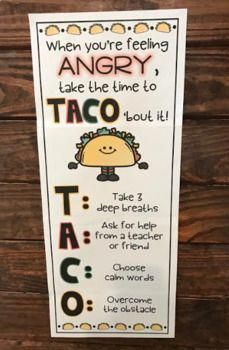 a sign that says when you're feeling angry take the time to taco