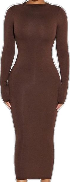 CHOCOLATE|0 Brown Bodycon Dress For Date Night, Brown Stretch Bodycon Mini Dress, Brown Stretch Mini Length Bodycon Dress, Brown Stretch Mini Bodycon Dress, Elegant Brown Fitted Bodycon Dress, Elegant Fitted Brown Bodycon Dress, Brown Bodycon Dress For Night Out, Brown Knee-length Winter Bodycon Dress, Brown Knee-length Bodycon Winter Dress