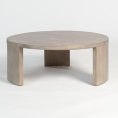 a round table with two legs and a circular top, sitting on a white background