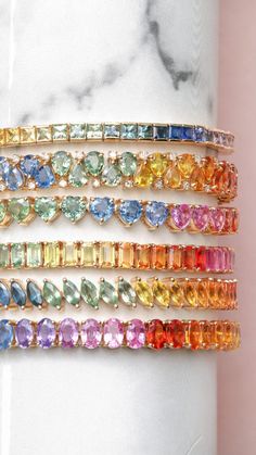 Princess Cut Rainbow Sapphire Bracelet Pear Cut Diamond Rainbow Sapphire bracelet Hear Cut Rainbow Sapphire Tennis Bracelet Emerald Cut Rainbow Sapphire Bracelet Marquise Rainbow Sapphire Bracelet Oval Cut Rainbow Ombre Tennis Bracelet Gold Rainbow Tennis Bracelet, Rainbow Sapphire Bracelet, Pastel Bracelet, Blue Sapphire Bracelet, Rainbow Gemstones, Rainbow Wedding, Rainbow Loom Bracelets, Rainbow Necklace